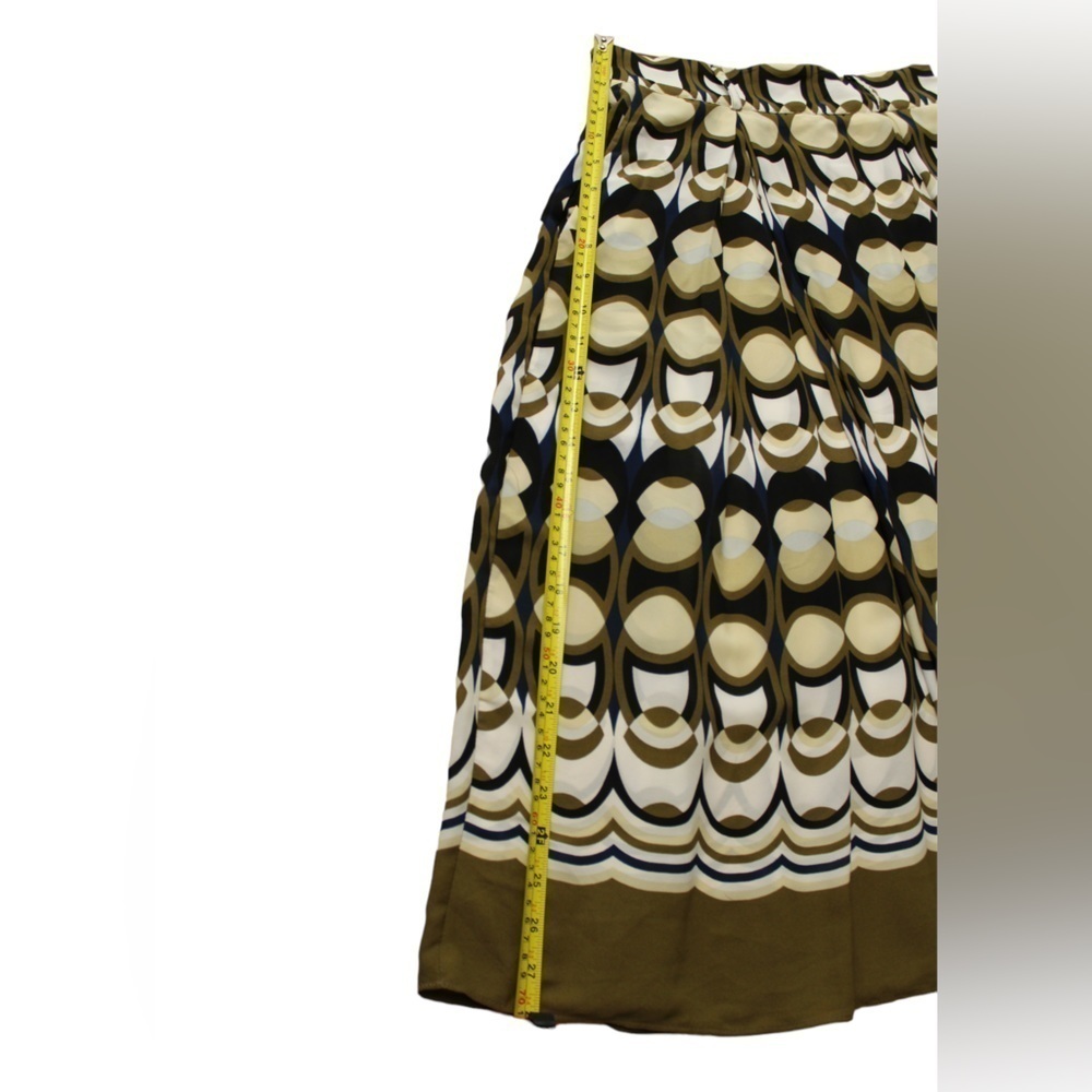H&M Women’s Geometric Printed Pleated Midi Skirt Size 8 - Picture 11 of 13